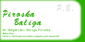 piroska baliga business card